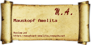 Mauskopf Amelita névjegykártya